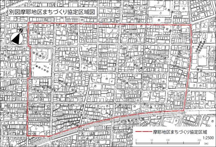 御影浜手まちづくり協定区域図