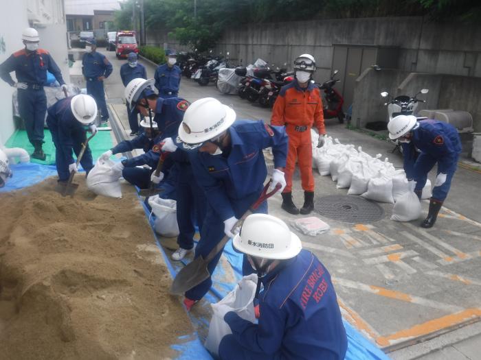 写真：水防訓練の様子